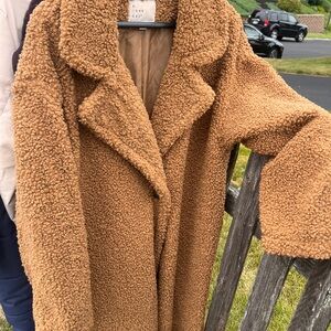 a new day Tan Teddy Jacket Oversized Sherpa